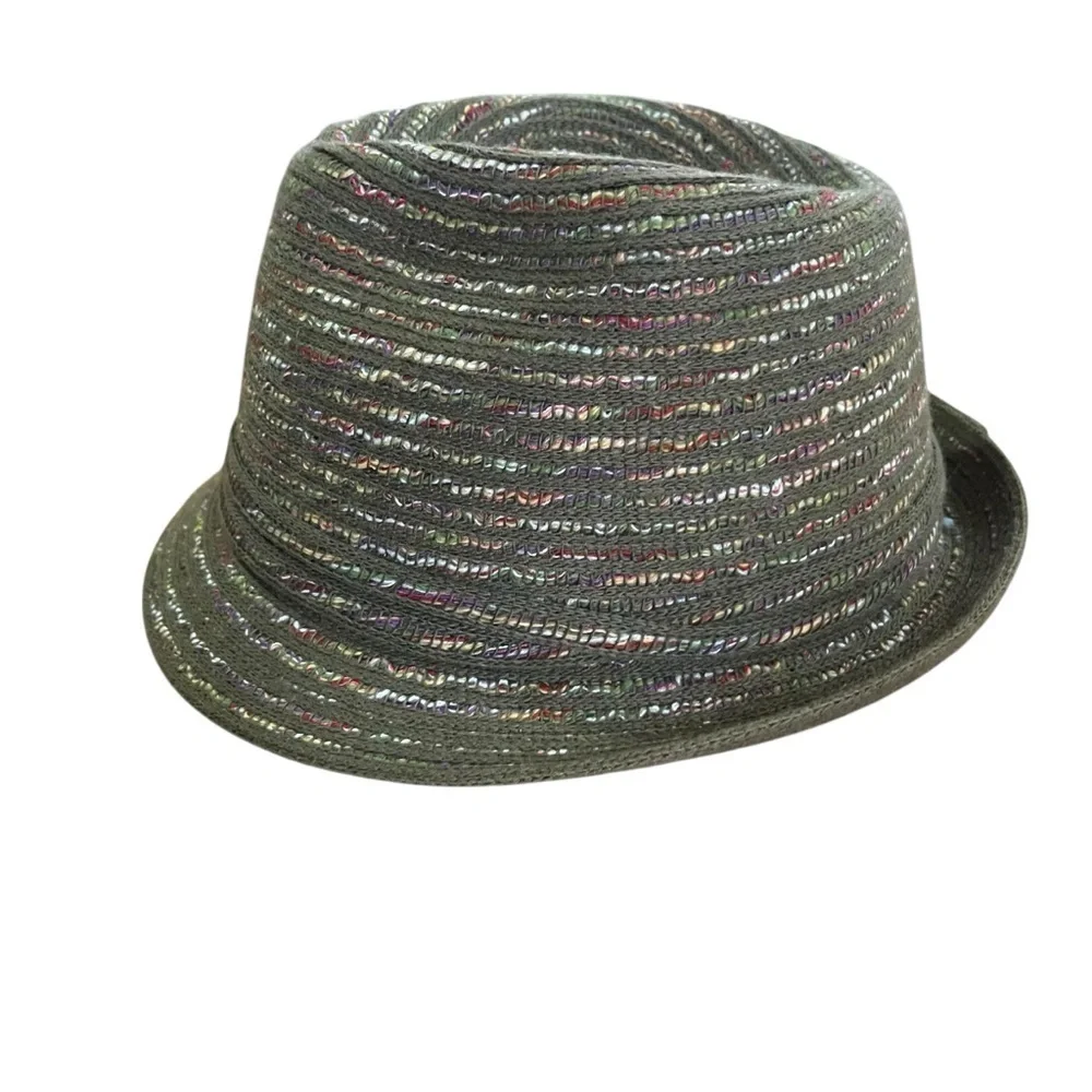 Nordstroms Olive Green Multicolor Wool Fedora Hat Leather Clasp✨Like New✨SZ OS